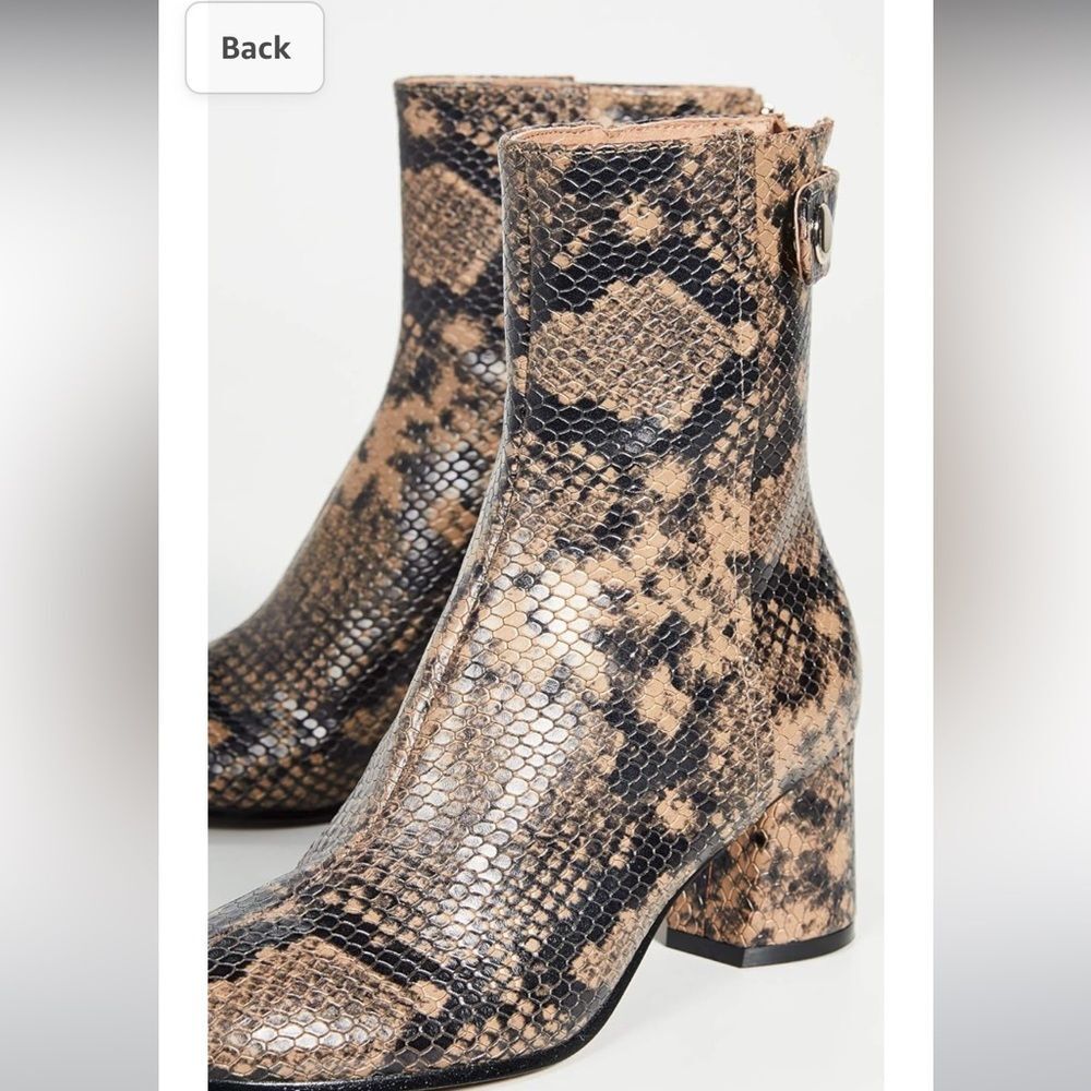 Joie Ramet Leather Boot Python Print In Camel 36.5 - image 3